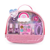 HKM-427731 Kids Portable Makeup Set with Handbag and Manicure Tools for Ages 4-6