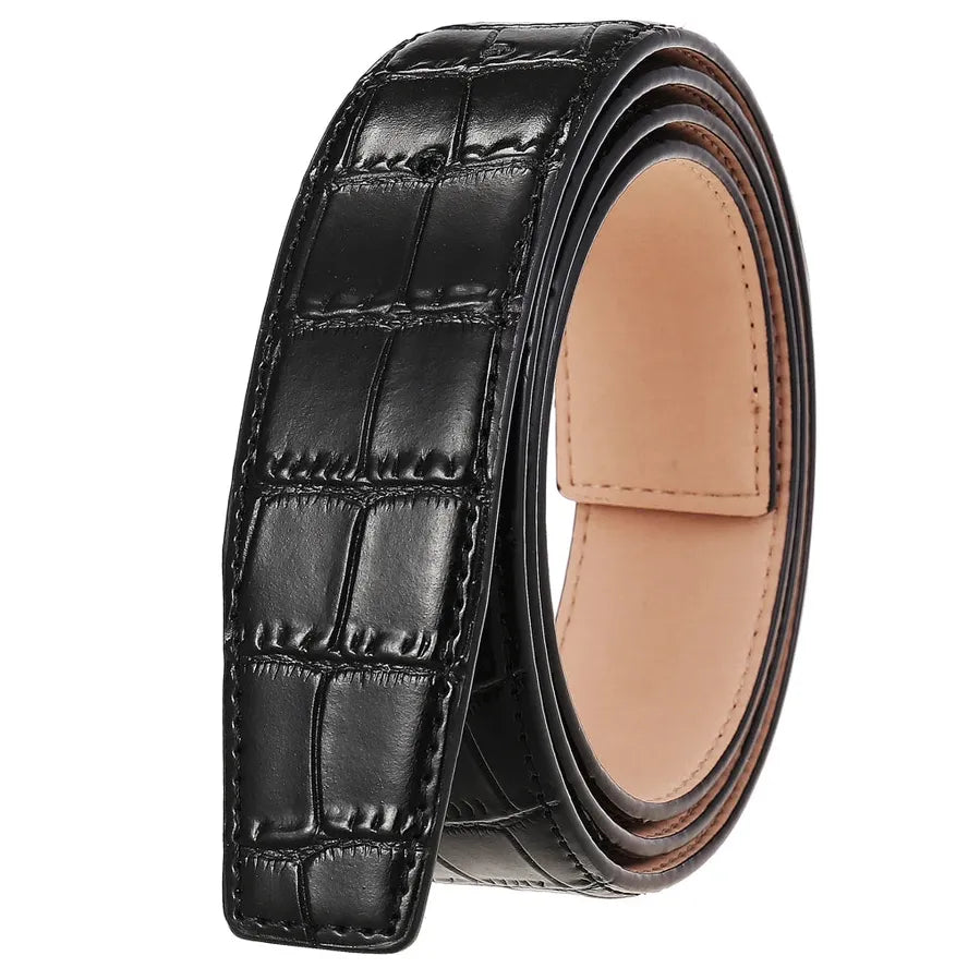 HKM-427795 Genuine Leather 3.8CM Colourful Punching Belt - Versatile Fashion Accessory