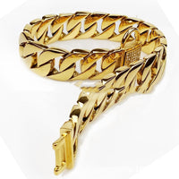 HKM-4278333 Stainless Steel Dog Chain Collar - Adjustable, Variety of Lengths Available