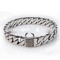 HKM-4278333 Stainless Steel Dog Chain Collar - Adjustable, Variety of Lengths Available