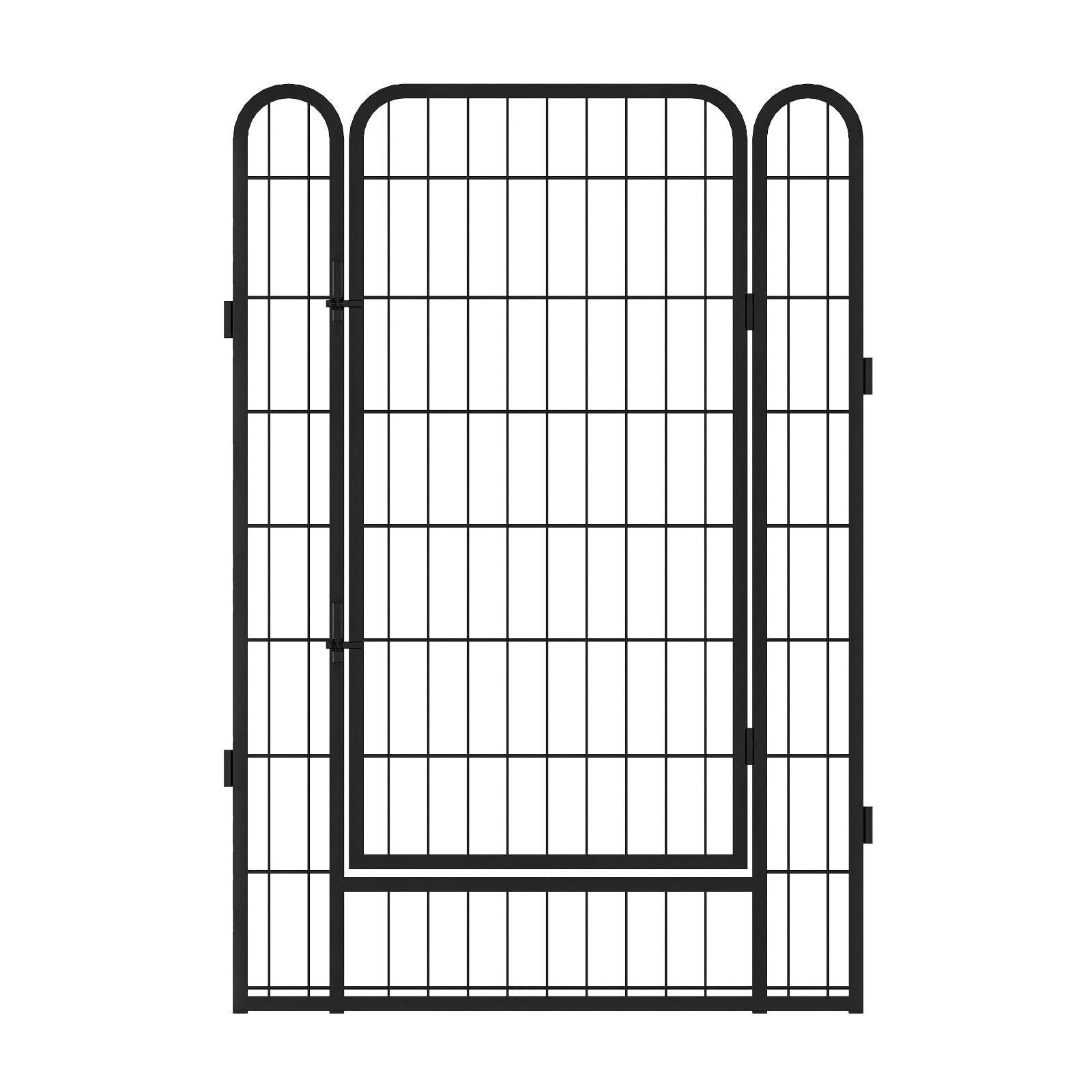 HKM-4279997 Durable Heavy-Duty Metal Playpen with Door - 6 Panels Pet Exercise Pen for Indoor & Outdoor Use
