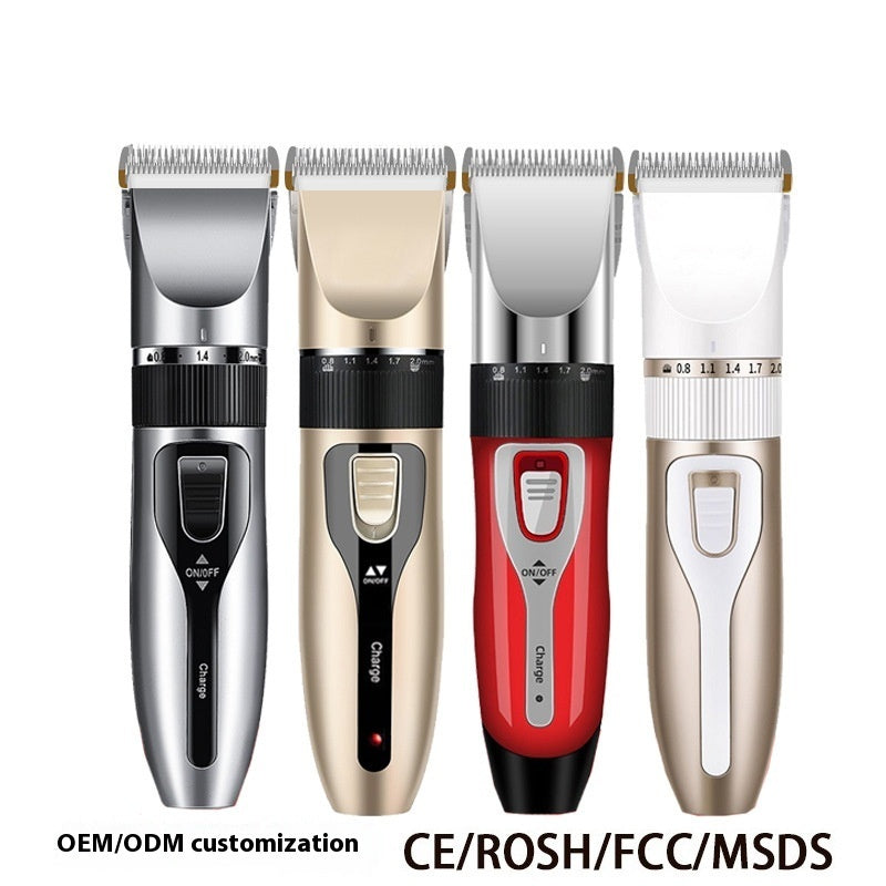 HKM-4280125 Electric Pet Scissors Set for Grooming Dog & Cat - Nail Cap & Steel Comb Included