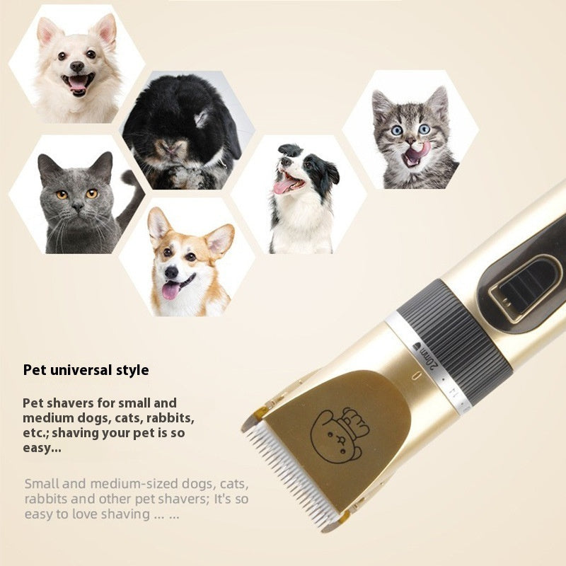 HKM-4280125 Electric Pet Scissors Set for Grooming Dog & Cat - Nail Cap & Steel Comb Included