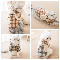HKM-4280509 Cozy Lamb Wool Dog Clothes for Autumn and Winter - Casual Style Cotton Apparel