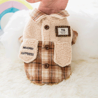 HKM-4280509 Cozy Lamb Wool Dog Clothes for Autumn and Winter - Casual Style Cotton Apparel