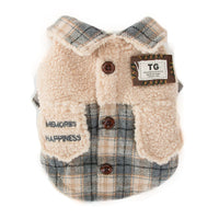 HKM-4280509 Cozy Lamb Wool Dog Clothes for Autumn and Winter - Casual Style Cotton Apparel