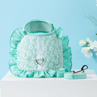 HKM-4281405 Pet Traction Strap Chest Harness with Daisy Embroidery in Multiple Sizes