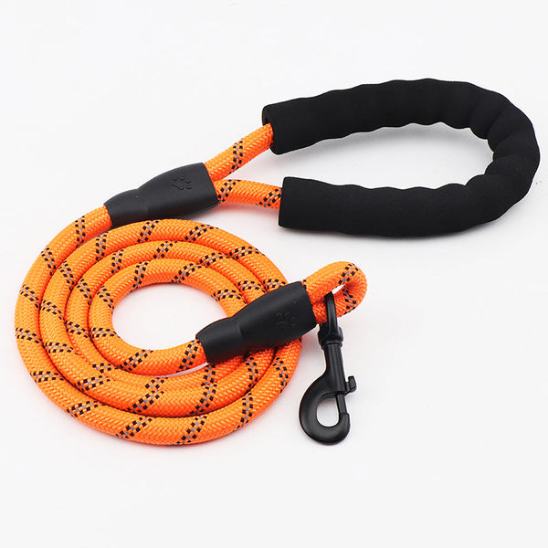 HKM-4281917 Reflective Nylon Round Rope Dog Leash in Multiple Colors and Sizes