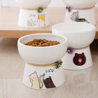 HKM-4282301 Ceramic Pet Drinking Bowl for Dogs and Cats - Available in Two Stylish Designs