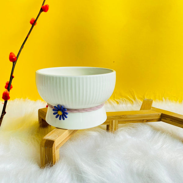 HKM-4282301 Ceramic Pet Drinking Bowl for Dogs and Cats - Available in Two Stylish Designs