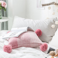 HKM-428307 Nordic Style Acrylic Pillowcase for Cushion Cover – 45x45cm in Pink and Black