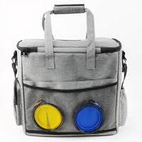 HKM-4284349 Pet Travel Carrying Bag with Snack Bags and Silicone Bowl for Dogs