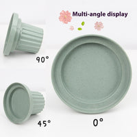 HKM-4285885 Bamboo Fiber Three-in-One Pet Bowl in Elegant Colors
