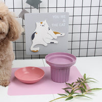 HKM-4285885 Bamboo Fiber Three-in-One Pet Bowl in Elegant Colors
