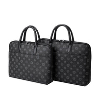 HKM-428627 Luxury Waterproof Leather Briefcase for Men - Vintage Design Laptop Handbag