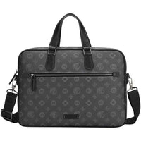 HKM-428627 Luxury Waterproof Leather Briefcase for Men - Vintage Design Laptop Handbag
