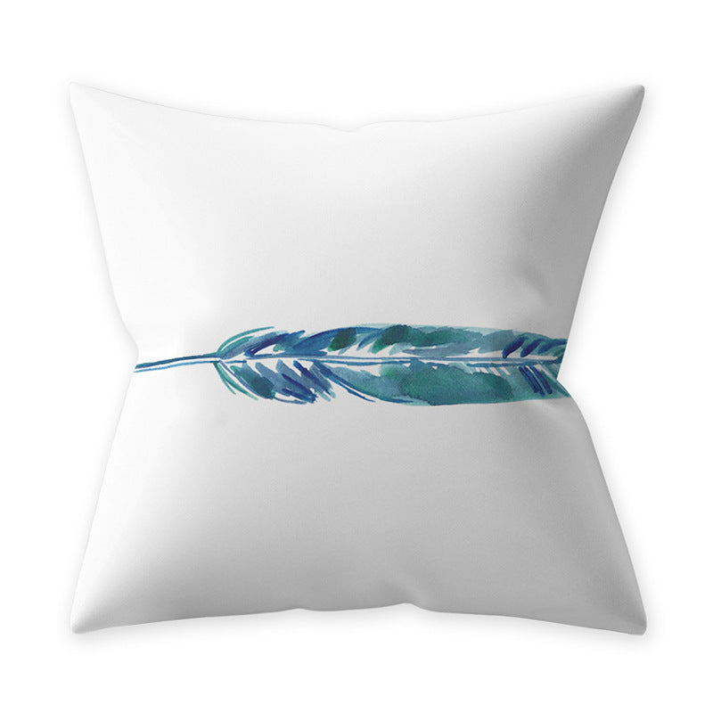 HKM-428627 Teal Blue Green Hug Pillowcase in Peach Skin Material – Soft Decorative Cushion Cover