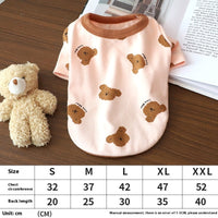 HKM-4286653 Cozy Autumn Small Dog Anti-Lint Pajamas in Blue, Yellow, Beige, and Pink