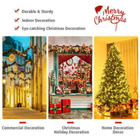 HKM-428691 8 Feet Artificial Christmas Tree with LED Lights and Pine Cone Accents