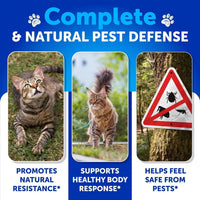 HKM-4287933 Natural Flea and Tick Prevention Chewable Supplement for Cats and Kittens, 135 Soft Chews with Vitamins for Skin, Coat, and Digestion