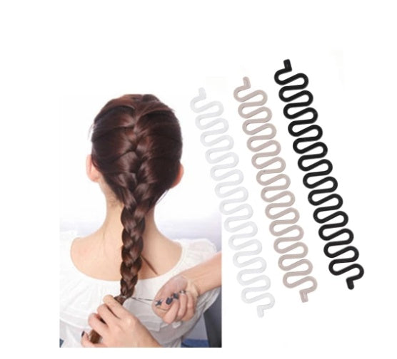 HKM-428819 Fishbone Wave Braider for Ethnic and Women's Hairstyles - Black and Brown Colors