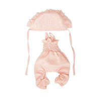 HKM-428819 Stylish Orange Jumpsuit for Dogs with Matching Hat - Ideal Summer Outfit for Puppies, Cats, Yorkies, and Chihuahuas