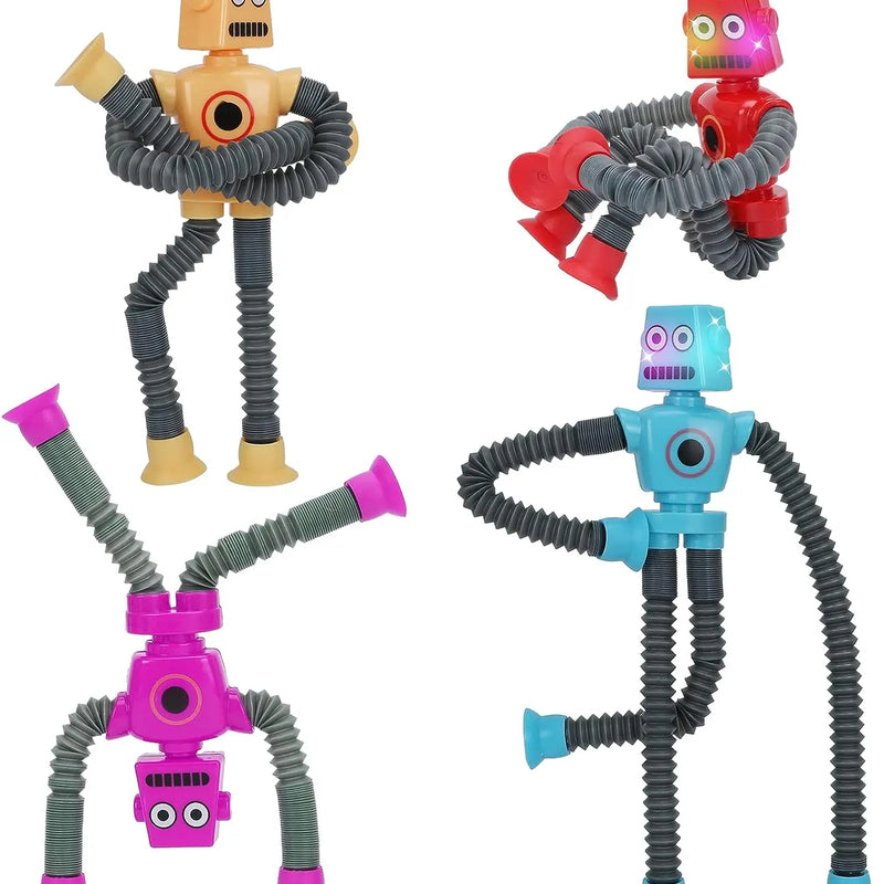 HKM-428883 Robotics Light Stretching Suction Cup Fidget Sensory Tubes for Kids and Adults