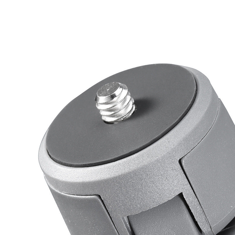 HKM-428947 Compact Tripod for Mobile Phones and Cameras - Aluminum Alloy, Gray, 123mm x 35mm x 35mm