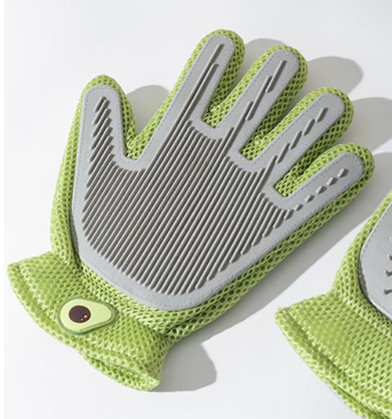HKM-4289725 2-in-1 Pet Grooming Glove for Cats and Dogs ¨C Double-Sided Hair Removal and Massage Tool, Anti-Scratch Design
