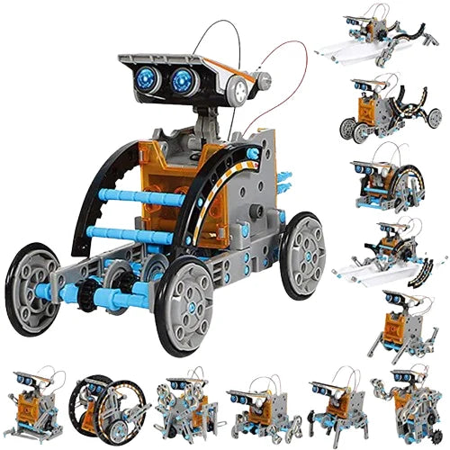 HKM-429075 12 in 1 STEM Solar Robot Kit for Kids - DIY Science Building Toys