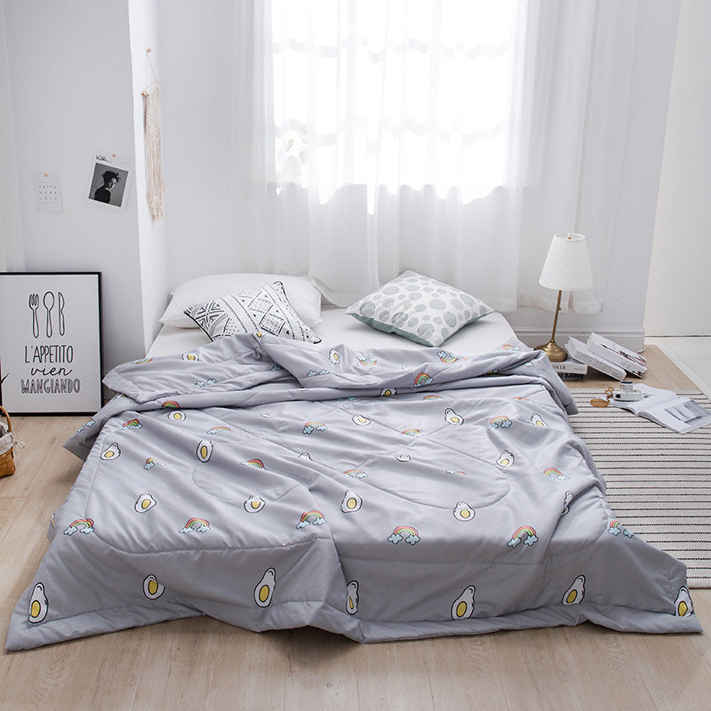 HKM-429075 Tencel Quilted Summer Quilt - Lightweight Cotton & Polyester Fiber Fill
