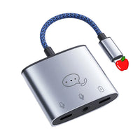 HKM-429139 3-in-1 Audio Adapter Cable for iPhone with Lightning Charger and 3.5mm Headphone Jack