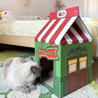 HKM-4291901 Central Perk Theme Cat Nest - Wear-Resistant Corrugated Paper Cat Scratch Board (56cm x 33cm x 33cm)