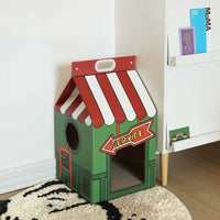 HKM-4291901 Central Perk Theme Cat Nest - Wear-Resistant Corrugated Paper Cat Scratch Board (56cm x 33cm x 33cm)