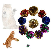 HKM-429267 Colorful Cat and Dog Toy Balls - Mini Gnawing Balls for Playful Kittens and Puppies - 4cm Polyester Film Ball - Random Color Delivery