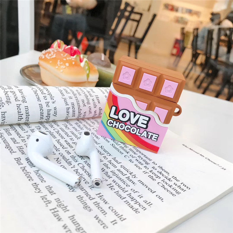 HKM-429267 Rainbow Chocolate Soft Silicone Case for AirPods 1/2 - Cute and Fun Design