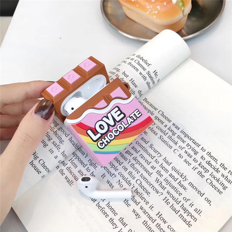 HKM-429267 Rainbow Chocolate Soft Silicone Case for AirPods 1/2 - Cute and Fun Design