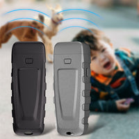 HKM-4293309 Handheld Ultrasonic Dog Bark Control Device with LED Flashlight and Training Modes