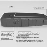 HKM-4293309 Handheld Ultrasonic Dog Bark Control Device with LED Flashlight and Training Modes