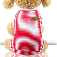 HKM-4293437 Cotton Striped Vest for Small to Large Dogs and Cats - Multiple Colors Available