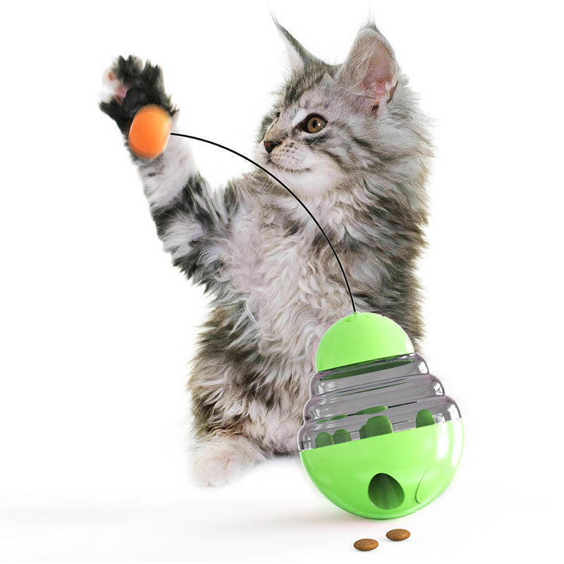 HKM-4293821 Interactive Pet Food Dispensing Ball for Cats - Durable PP and PC Construction