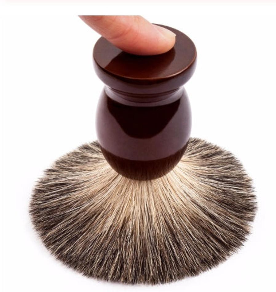 HKM-429459 Mixed Road Badger Hair Brush with Lotus Wood Handle for Gentle Beard Grooming