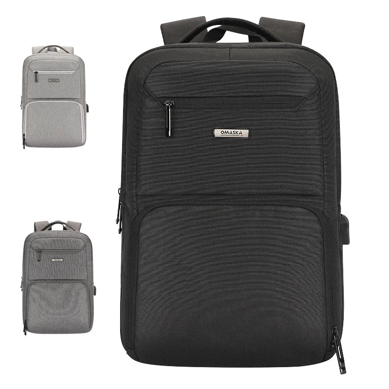 HKM-429459 Stylish and Functional USB Charging Computer Backpack for Men