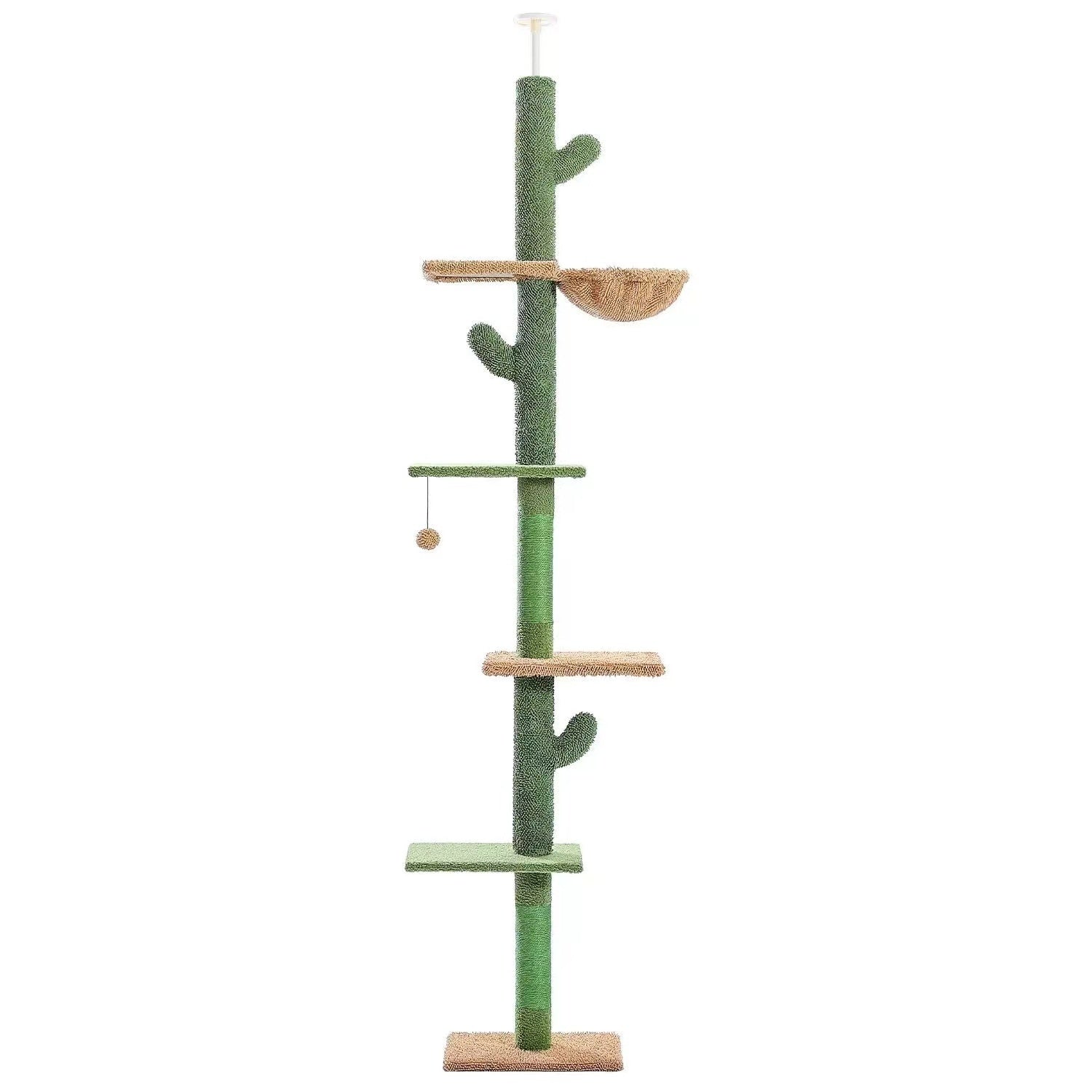 HKM-4295613 Cactus Cat Nest Cat Tree with Integrated Scratch Board and Solid Wood Climbing Frame