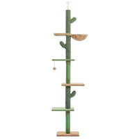 HKM-4295613 Cactus Cat Nest Cat Tree with Integrated Scratch Board and Solid Wood Climbing Frame