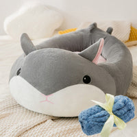 HKM-4297661 Universal Semi-Enclosed Breathable Cat Litter Bed with Blanket - Multiple Styles & Sizes Available