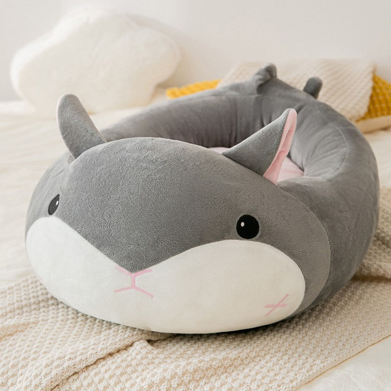 HKM-4297661 Universal Semi-Enclosed Breathable Cat Litter Bed with Blanket - Multiple Styles & Sizes Available