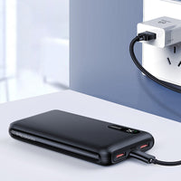 HKM-429779 Bidirectional 18W Fast Charging Power Bank, 20000mAh Capacity, Multi-Port Output, Black/White