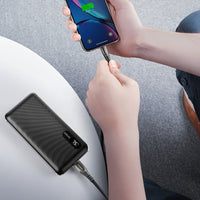 HKM-429779 Bidirectional 18W Fast Charging Power Bank, 20000mAh Capacity, Multi-Port Output, Black/White
