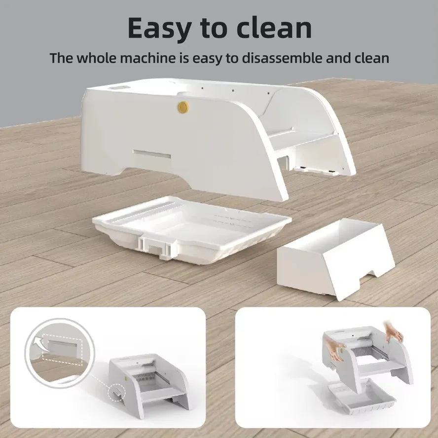 HKM-429843 Smart Self-Cleaning Cat Litter Box with APP Control and Included Poop Bags